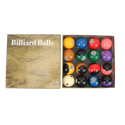Billiard Balls Set, Resin High Friction Professional TV Pool Balls Set for Tournament Practice 2.25in