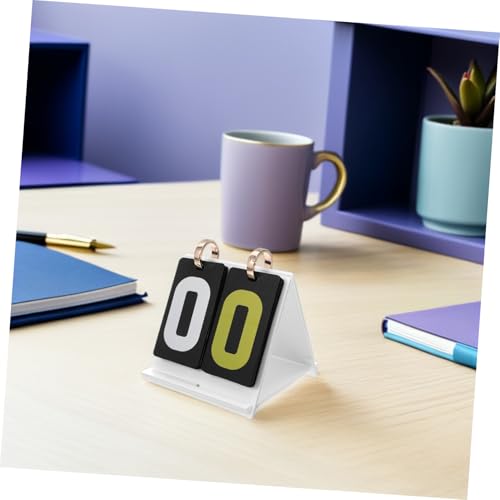 Portable Card Game Score Counter Manual Flip Scoreboard with Large Numbers Smooth Flipping Mechanism Tabletop Score Keeper for Volleyball Football and Board Games