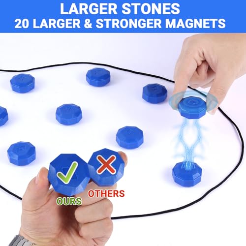 Magnetic Game for 2-4 Players - Critical Thinking Logic Toy with Secure Magnetic Components, Portable Design for Family Group Play, Space-Saving Multi-Generational Fun