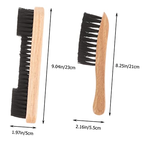 SUPVOX 2pcs Billiards Cleaning Brush Set Wooden Pool Table Sweeper Rail Brush for Dust Removal Essential Accessories for Pool Tables and Billiard Maintenance