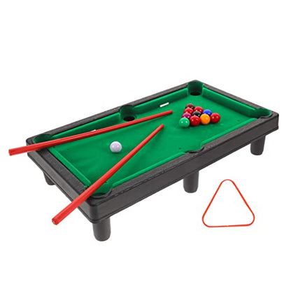 BESPORTBLE 1set Mini Desktop Billiard Game Fun Tabletop Pool Table Toy for Boys and Girls and Adults for Home Office School and Travel Complete Cues and Accessories