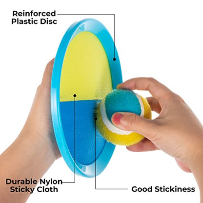 Kids Toys - Outdoor Games, Beach Toys, Toss and Catch Ball Set, Perfect Beach Games Sets Playground Sets for Backyards Easter Gifts for Kids (Light Blue) - color: Light Blue