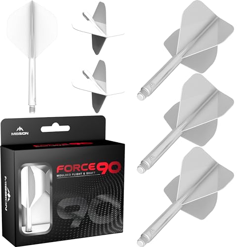 Mission Force 90 - New Moulded Flight & Shaft System - Clear - Standard No2 - size: short