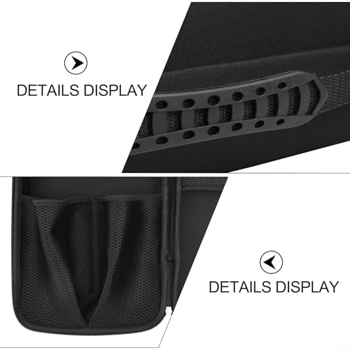 Hard Shell Pickleball Racket Bag, EVA Shock-Resistant Case for 2 Paddles and 4 Balls, Portable Storage with Adjustable Strap for Tennis and Table Tennis - size: black
