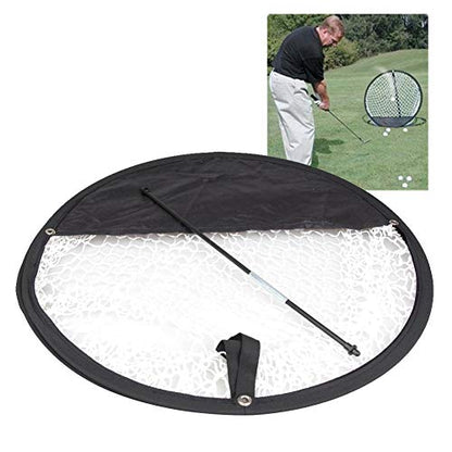 Portable Pitching Golf Target Chipping Hitting Net Basket Golf Practice Net Cage Tent Training Equipment for Indoor Outdoor Garden Grassland Black