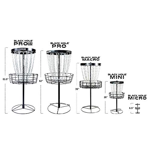 MVP Disc Sports Black Hole Pro HD 24-Chain Portable Disc Golf Basket Target