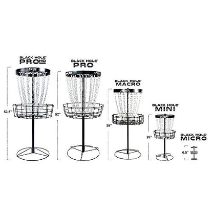 MVP Disc Sports Black Hole Pro HD 24-Chain Portable Disc Golf Basket Target