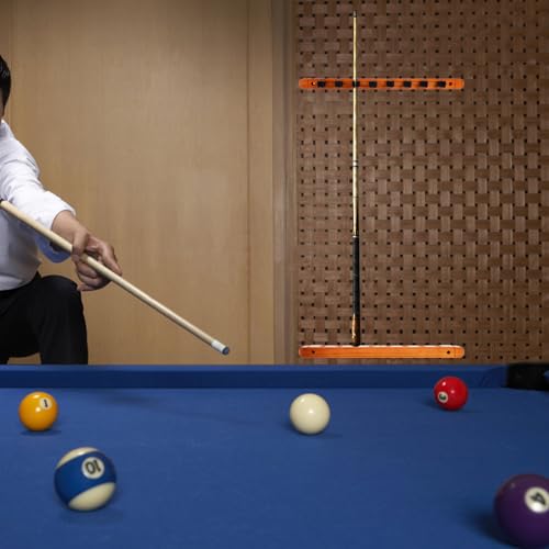 Cabilock Solid Wood Billiard Cue Rack Wall Mounted Roman Style Pool Stick Holder Space-saving Organizer for Game Rooms Lounges and Offices