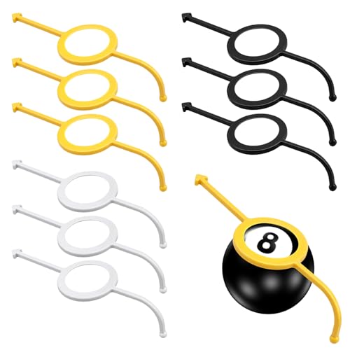 9 Pcs Billiards Training Aids, Pool Cue Shot Aiming Trainer | Practice accessories for standard 2-1/4 inch pool balls, cue shot aiming, billiards drills, beginner and intermediate players