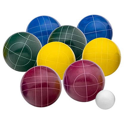 Franklin Sports Bocce Sets - Backyard + Beach Bocce Ball Sets - (8) Outdoor Balls + (1) Pallino - Adult + Family Bocce Sets - style: Advanced
