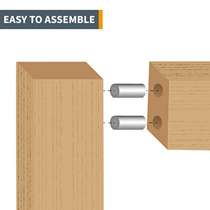 POWERTEC 71145-P2V Hardened Steel Dowel Pins 3/8-Inch, Heat Treated and Precisely Shaped for Accurate Alignment, Alloy Steel , 8 Pack, Silver, 3/8" x 3" Pins - size: 3/8" x 3" (8pk)