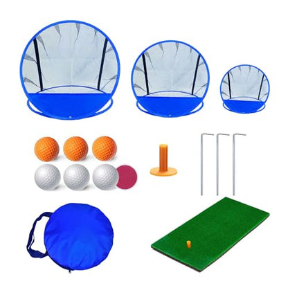Golf Chipping Net for Backyard, Pop Up Chipping Practice Net with Balls Hitting Mat, Adults and Teens - Portable Golf Course Play Outdoor, Indoor, Camping, Lawn, Beach, Yard, Gifts