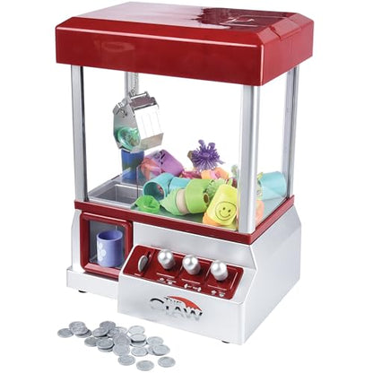 Etna Electronic Mini Claw Machine for Kids, Mini Candy Prize Dispenser Arcade Game with Sound, 30 Tokens, 10" x 7.90" x 13.5"