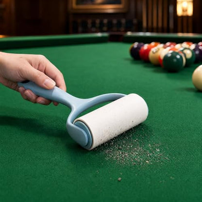 10 Piece Pool Table Cleaning Kit Professional Billiard Felt Cleaner Rail Brush Set with Wooden Brushes Cue Cloths Ferrule Polish Cloths and Sticky Lint Roller for Table Care