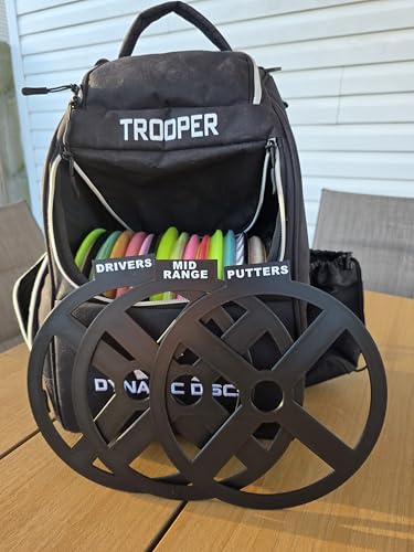 3DAmbitions 3D Printed Disc Golf Bag Dividers — Full Set of 9 Organizational Inserts (Drivers, Fairway, Mid, Roller, Approach, Putters, Stable, Under/Over-Stable) — PLA Disc Golf Bag Organizer