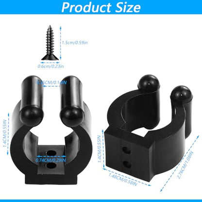 40 PCS Fishing Rod Clips, Wall Mounted Fishing Rod Holders, Billiards Snooker Cue Locating Clip Holder, for Fishing-Rods Billiards Cues Storage Rack - style: 40 PCS