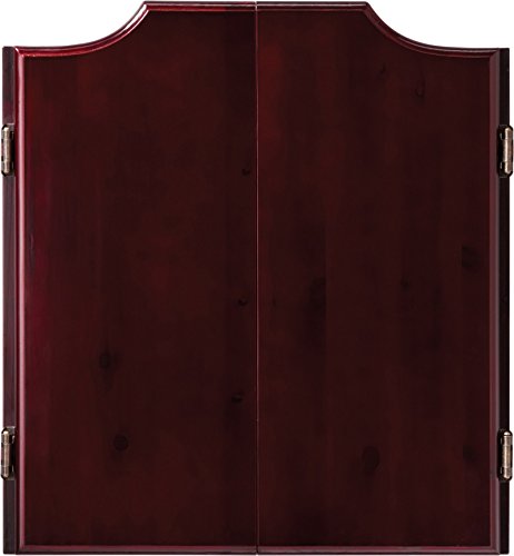 Viper Hudson All-in-One Dart Center: Classic Solid Wood Cabinet & Official Sisal/Bristle Dartboard Bundle with Steel-Tip Dart Set, Dry Erase Scoreboard & Out-Chart, Mahogany Finish - style: Deluxe