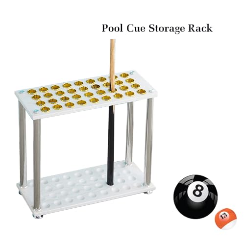 Pool Cue Rack,Pool Cue Holder,Free Standing Billiard Stick Stand,Fishing Rod Storage Rack,Holds 36 Cue,for Billiard Room Game Room Club Pool Table Accessories(Black) (Black)