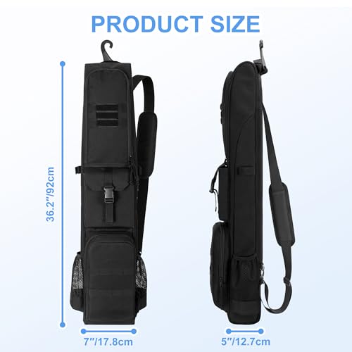 DSLEAF Baseball Bat Bag Holds up to 6 Bats, Large Capacity Softball Bat Bag with Back Fence Hook and Adjuastbale Shoulder Straps for Men and Women