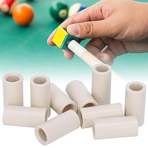 VGEBY 40pcs Billiard Cue Ferrules, White Fiber Pool Cue Stick Ferrules Set Rod Repairing Tool Tubes Billiard Accessories - color: as picture shown