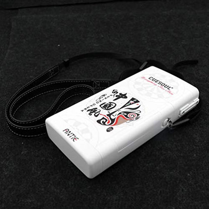 CUESOUL ANTIE Hard Dart Case with Peking Opera Mask Design and Dart Flights Case for Your Choice - color: Dart Case-White
