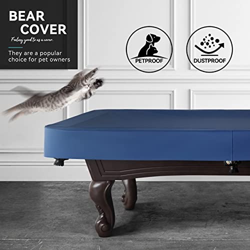 Heavy Duty Leatherette Billiard Pool Table Cover, Waterproof & Tearproof Cover for Pool Table 7/8/9FT (9 Feet/Blue) - color: Midnight Blue, size: 9FT-(112"LX 62"WX 8“H)