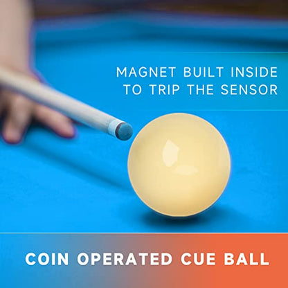 GSE Games & Sports Expert 2-1/4" Regulation Size Magnetic Pool Cue Ball. Standard Billiard Coin-Operated Cue Ball for Coin Operated Billiard Pool Tables (1-Pack/16-Pack) - style: Box of 16 Magnetic Cue Ball