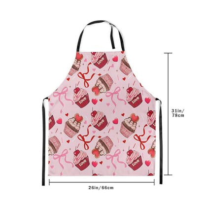 Castle Fairy Cute Rabbit Deer Kitchen Apron - color: Cake Pink Bow