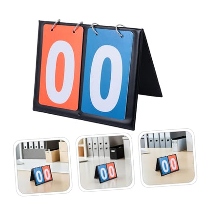 Toddmomy 2pcs Portable Table Top Scoreboard Flipper Basketball Scoreboard 2- Flip Score Keeper for Sports Schools Community Events