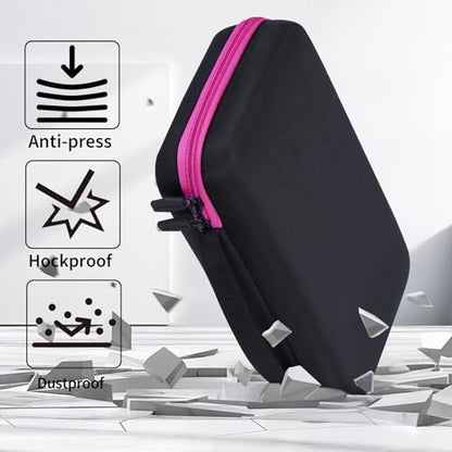 Case Compatible for 12 Darts, Holds Darts and Extra Accessories - color: Black+Pink
