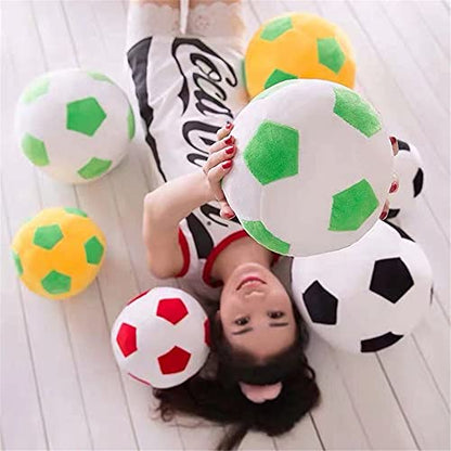 AOQI Plush Soccer Balls - Fluffy Stuffed Toy Soccer Ball Plush Pillow Soft Durable Stuff Soccerball Gift for Kids Boy Baby (Green - White,11.8inch/30cm) - color: Green - White, size: 11.8inch/30cm