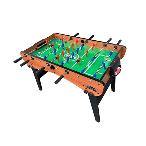 KICK Phoenix 55" Folding Foosball Table – Professional Full-Size Indoor Game Table - color: Brown