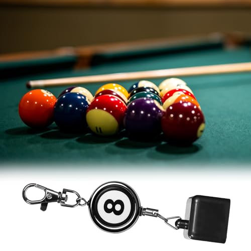SynHHergyx Pool Chalk Holder Billiards Snooker Cue Chalk Holder with Retractable Key Ring Pool Table Accessories Billiards Accessories for Billiard Lovers