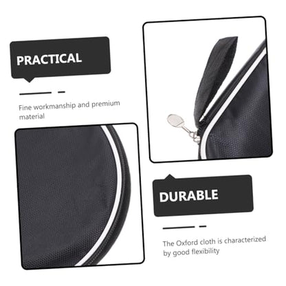 Yardwe Table Tennis Paddle Storage Bag Reusable Protective Fixed Case Black Semi-Circle Design Suitable for Ping Pong Paddle and Ball Storage