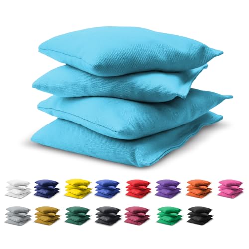 GoSports Cornhole Bean Bags Set of 4-16 Colors Available - Regulation All Weather, Mix and Match - color: Light Blue