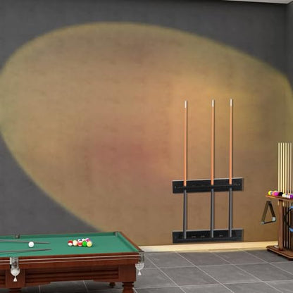 DOITOOL Solid Wood Billiard Cue Wall Rack 6-hole Pool Stick Holder Wall-mounted Cue Storage Organizer for Indoor Recreation Room