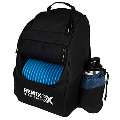 Remix Double Chain Red Disc Golf Basket with Deluxe Backpack and 3 Disc Set
