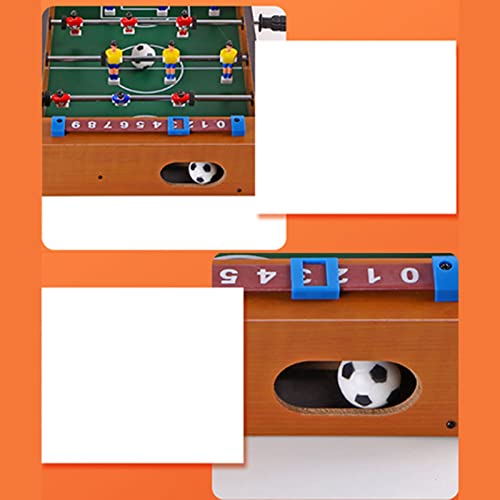 Mini Table Football Soccer Game for 2 to 4 Players,Wooden 12mm Top,Parent Child Fun,Indoor Entertainment for Family,Kids, and Parties Compact Foosball Game