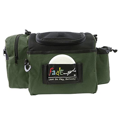 Fade Crunch Disc Golf Bag – Lightweight, Durable, and Insulated Shoulder Bag for All Skill Levels - Practice Bag - Lightweight Bag for night golf - color: Dark Green