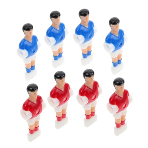 8pcs Foosball Figures Replacement Parts Table Soccer Players Resin Football Men for Standard Rods Red Blue