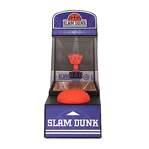 Retro Mini Arcade Basketball Game, Desktop Arcade Machine, Portable Tabletop Basketball Game with Score Counter, Basketball Hoop, Great Gifts for Men, Birthday Presents for Him - ThumbsUp!