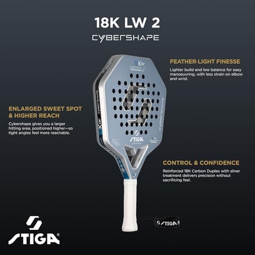 STIGA Cybershape Padel Racket - size: 18K LW