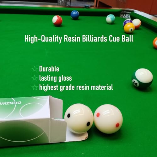 Pro-Cup Pool Cue Ball 2 1/4" 6 Dots AAA-Grade Regulation Size Pool Billiard Training Cue Ball(2 Pack,Red and Black Set)