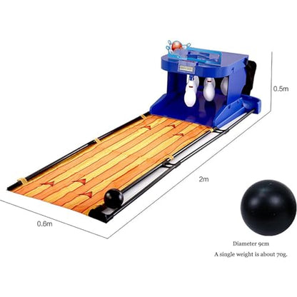 Electronic Bowling Alley Game with Automatic Reset, Indoor Bowling Ball Sports Game Console with LED Electronic Scoreboard, Lighting, Simulation Sound Effect, for Children and Adults 2m - size: 2m