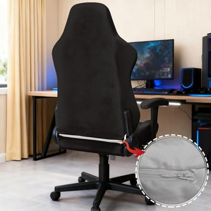 Eagle Print Gaming Chair Cover with Armrest Covers American Flag Print Game Chair Covers Slipcover United State 250th Anniversary Home Decor - color: Black and Multi - Eagle American Flag