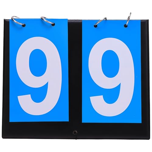 Portable 2-Digit Flip Scoreboard, Tabletop Score Keeper for Basketball, Tennis, and Other Sports, Easy to Read, Lightweight Blue Design, 8 x 6.4 in