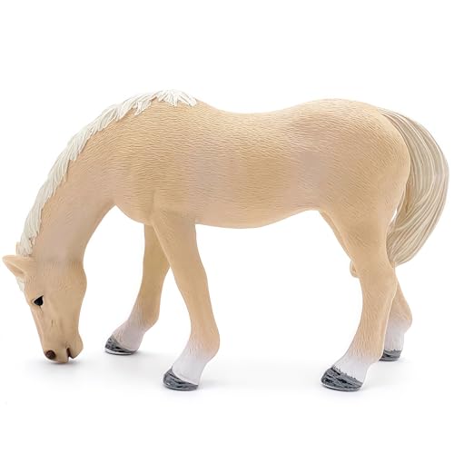 Horse Toy for Kids and Toddlers, Farm Animal Horse Figurine for Birthday Cake Topper, Garden Decoration, Party Favors, Kids School Project (Beige) - color: M4157-beige