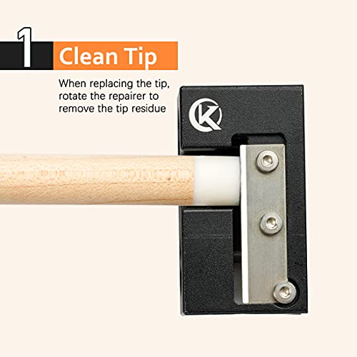 KONLLEN 8-in-1 Cue Tip Repair Tool Billiard Accessory | Multi-function repair tool, shaping trimming burnishing, cue maintenance accessory