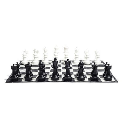 MegaChess Giant Chess Set - 25 inch King with Giant Checkers Set and Giant Quick Fold Chess Mat
