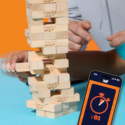 Official Hasbro Games Jenga Game | Digital Die for 6 More Ways to Play | Original Wood Block Game | Stacking Tower | Ages 6+ | 1+ Players | Party Games